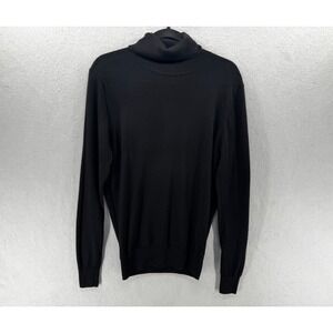 MUJI Sweater Womens Size S Black 100% Wool Turtleneck‎ Neutral Minimalist Cozy